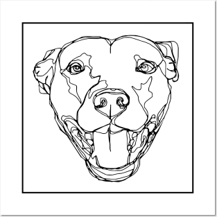 Staffy Head Posters and Art